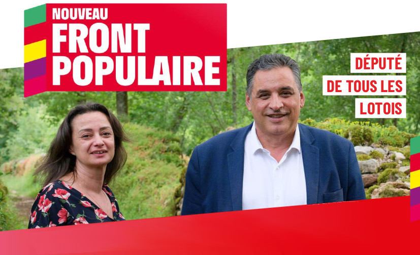 Christophe PROENÇA candidat pour le Nouveau Front Populaire, 2ème circonscription du Lot, Élections législatives 2024