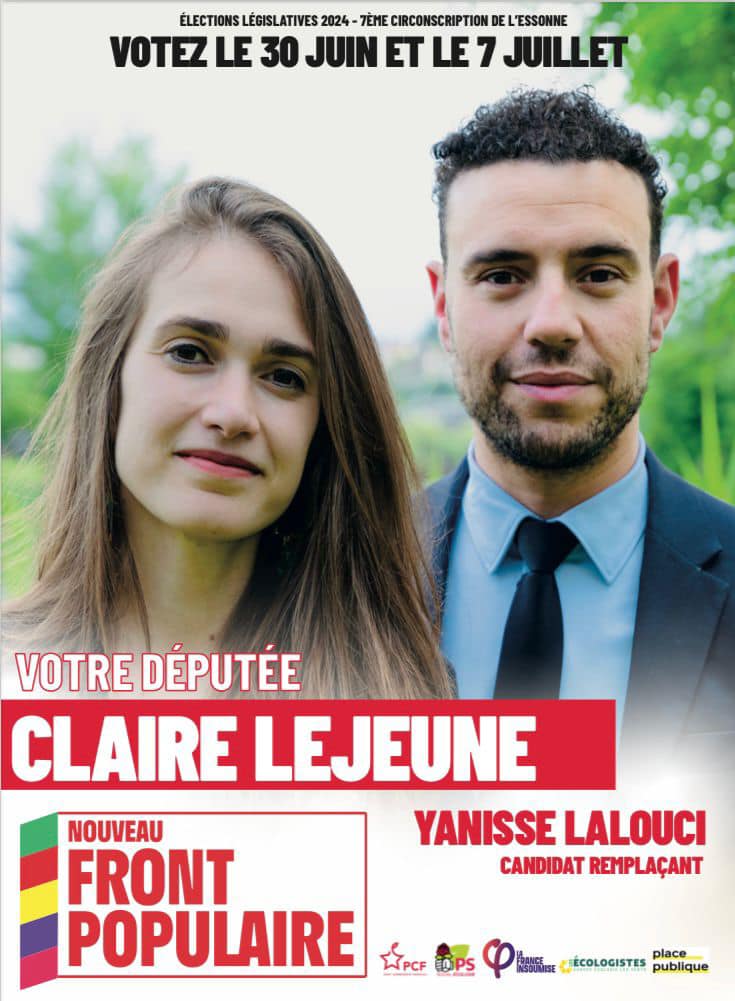Claire LEJEUNE candidate pour le Nouveau Front Populaire, 7ème circonscription de l'Essonne, Élections législatives 2024