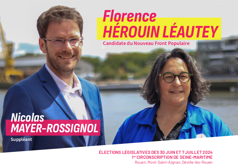 Florence HÉROUIN LÉAUTEY candidate pour le Nouveau Front Populaire, 1ère circonscription de la Seine-Maritime, Élections législatives 2024