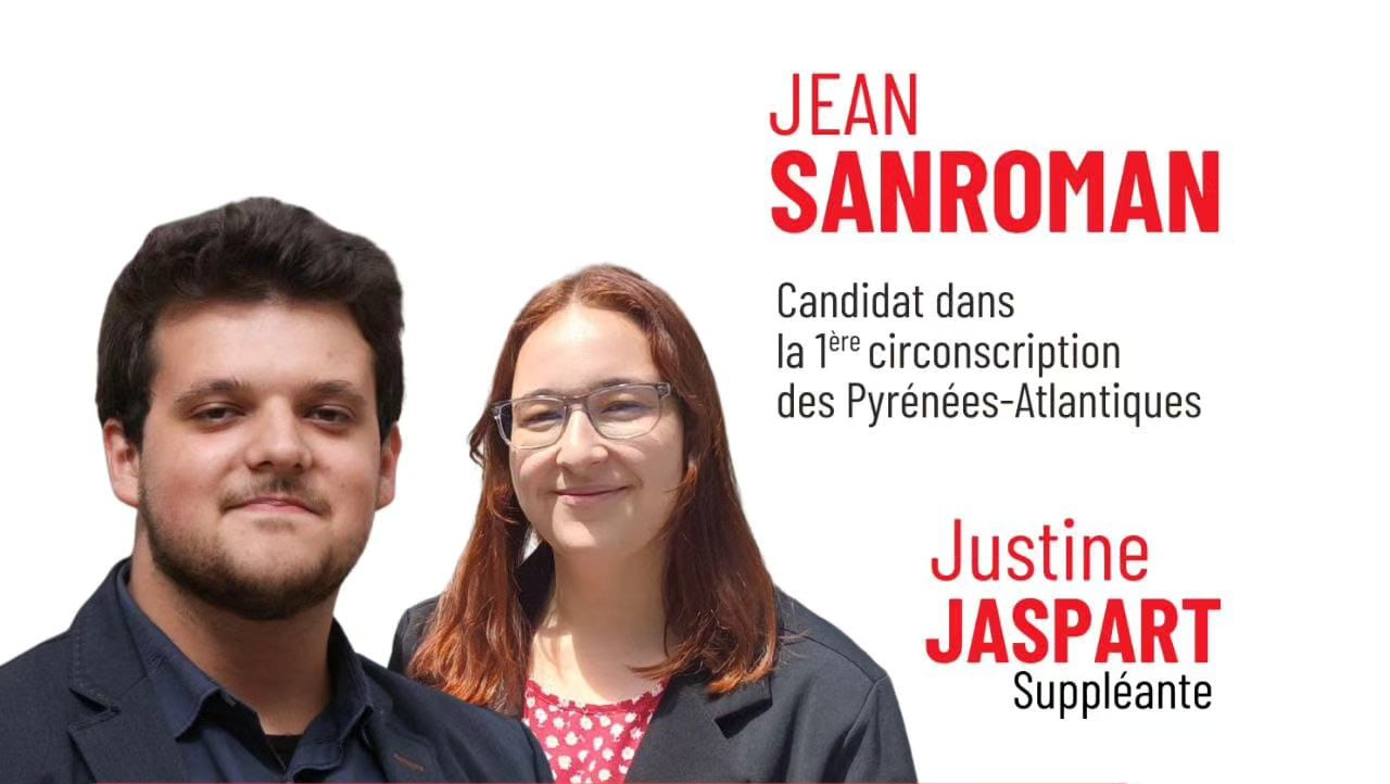 Jean SANROMAN candidat pour le Nouveau Front Populaire, 1ère circonscription des Pyrénées-Atlantiques, Élections législatives 2024