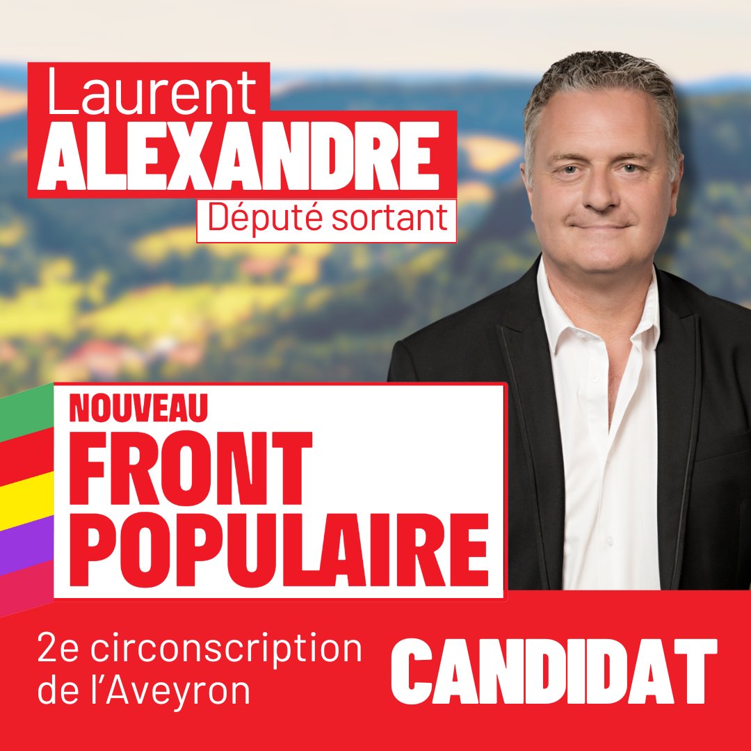 Laurent ALEXANDRE candidat pour le Nouveau Front Populaire, 2ème circonscription de l'Aveyron