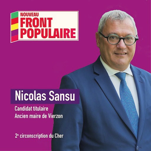 Nicolas SANSU candidat pour le Nouveau Front Populaire, 2ème circonscription du Cher