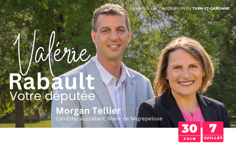 Valérie RABAULT candidate pour le Nouveau Front Populaire, 1ère circonscription de Tarn-et-Garonne, Élections législatives 2024