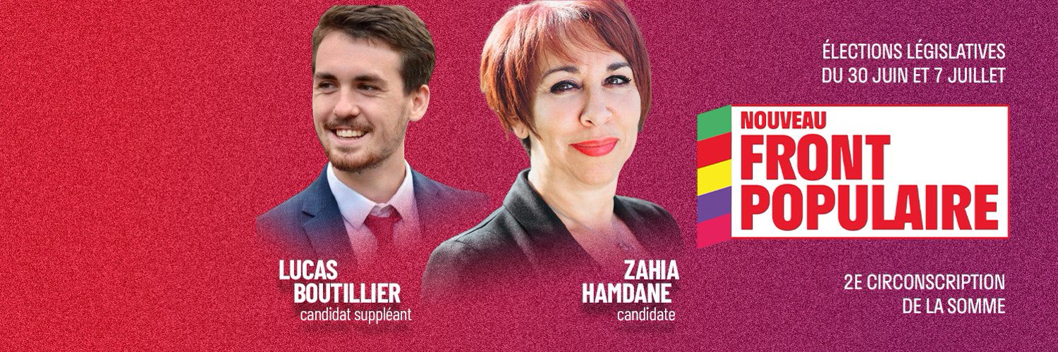 Zahia HAMDANE candidate pour le Nouveau Front Populaire, 2ème circonscription de la Somme, Élections législatives 2024